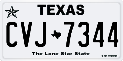 TX license plate CVJ7344