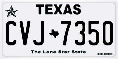 TX license plate CVJ7350