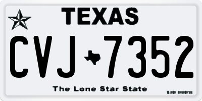 TX license plate CVJ7352