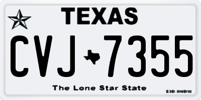 TX license plate CVJ7355