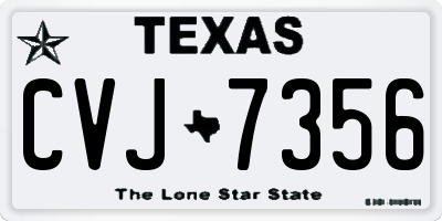 TX license plate CVJ7356