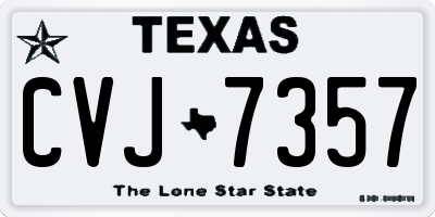 TX license plate CVJ7357