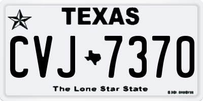 TX license plate CVJ7370
