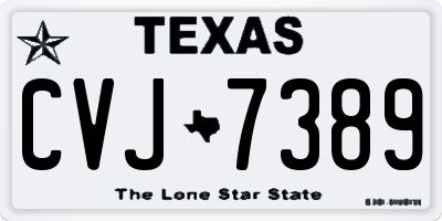 TX license plate CVJ7389