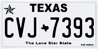 TX license plate CVJ7393