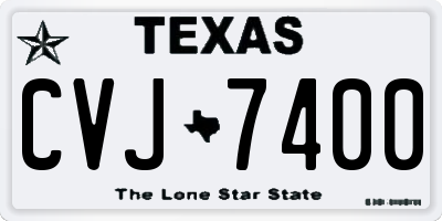 TX license plate CVJ7400