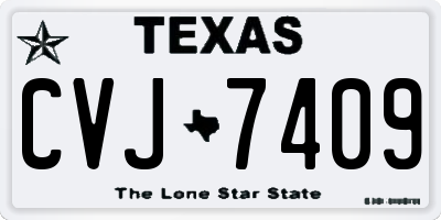 TX license plate CVJ7409