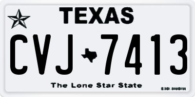 TX license plate CVJ7413