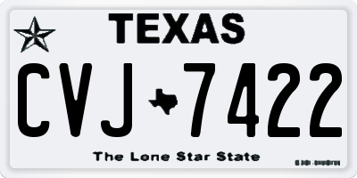 TX license plate CVJ7422