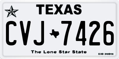 TX license plate CVJ7426