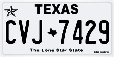TX license plate CVJ7429