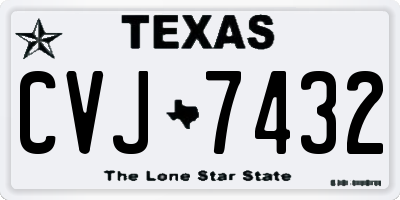 TX license plate CVJ7432