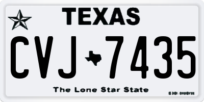TX license plate CVJ7435