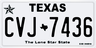 TX license plate CVJ7436