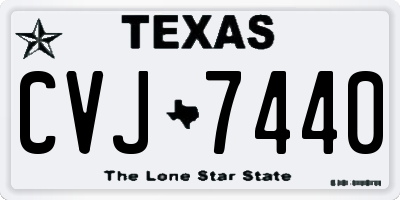 TX license plate CVJ7440