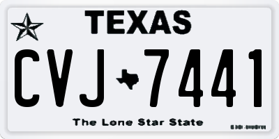 TX license plate CVJ7441
