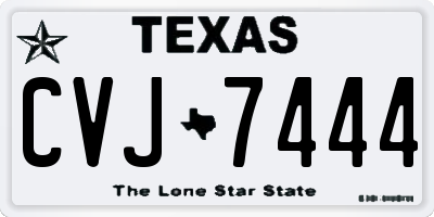 TX license plate CVJ7444