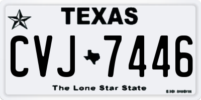 TX license plate CVJ7446