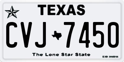 TX license plate CVJ7450