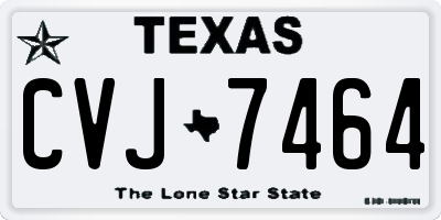 TX license plate CVJ7464