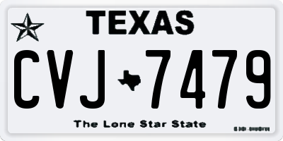 TX license plate CVJ7479