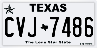 TX license plate CVJ7486