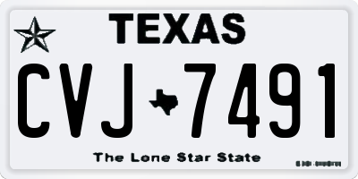 TX license plate CVJ7491