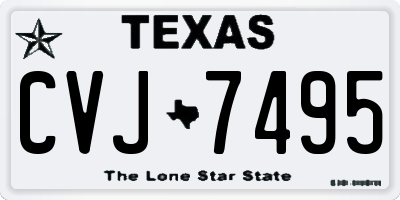 TX license plate CVJ7495