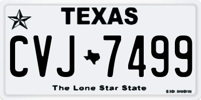 TX license plate CVJ7499