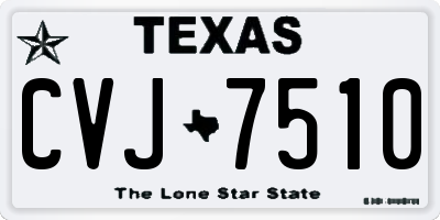 TX license plate CVJ7510
