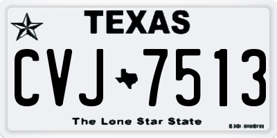 TX license plate CVJ7513