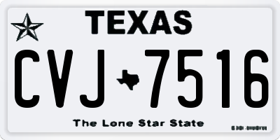 TX license plate CVJ7516