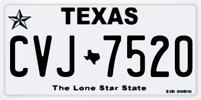 TX license plate CVJ7520