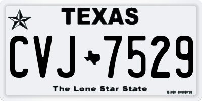 TX license plate CVJ7529
