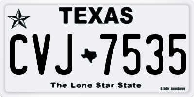 TX license plate CVJ7535