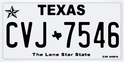 TX license plate CVJ7546