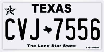 TX license plate CVJ7556