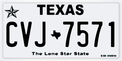 TX license plate CVJ7571