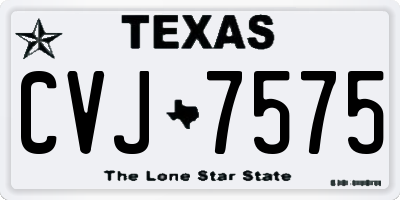 TX license plate CVJ7575