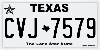 TX license plate CVJ7579