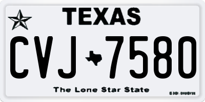 TX license plate CVJ7580