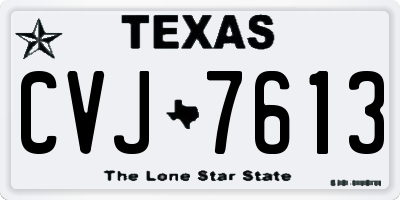 TX license plate CVJ7613