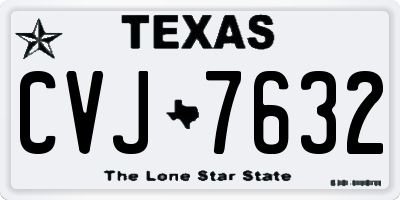 TX license plate CVJ7632