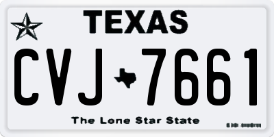 TX license plate CVJ7661