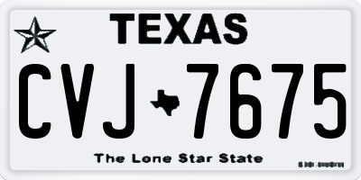 TX license plate CVJ7675