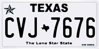 TX license plate CVJ7676