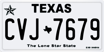 TX license plate CVJ7679
