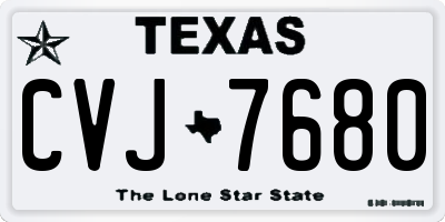 TX license plate CVJ7680