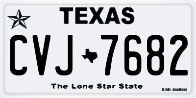TX license plate CVJ7682