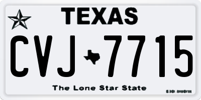 TX license plate CVJ7715